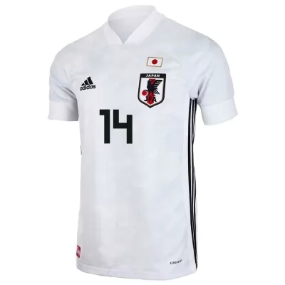 Női Japán labdarúgó-válogatott Junya Ito #14 Idegenbeli Fehér 2021 Mez Póló Ing