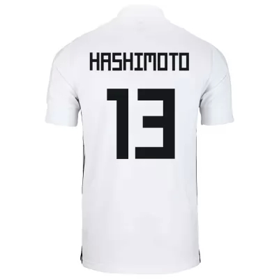 Férfi Japán labdarúgó-válogatott Kento Hashimoto #13 Idegenbeli Fehér 2021 Mez Póló Ing