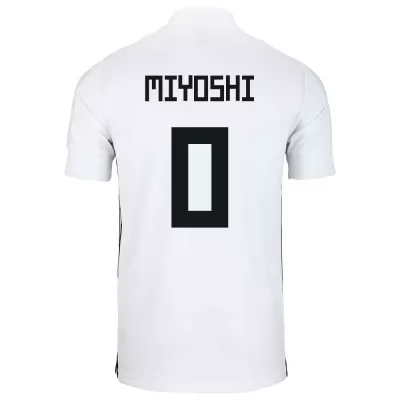 Női Japán labdarúgó-válogatott Koji Miyoshi #0 Idegenbeli Fehér 2021 Mez Póló Ing