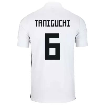 Gyermek Japán labdarúgó-válogatott Shogo Taniguchi #6 Idegenbeli Fehér 2021 Mez Póló Ing