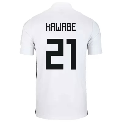 Férfi Japán labdarúgó-válogatott Hayao Kawabe #21 Idegenbeli Fehér 2021 Mez Póló Ing