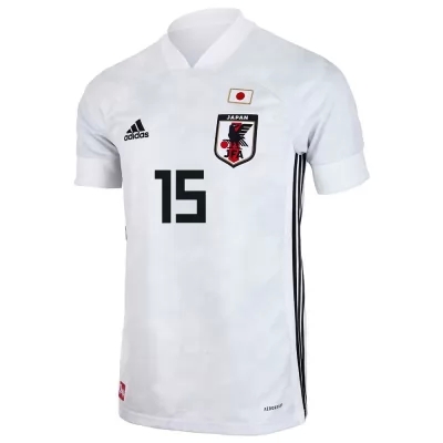 Női Japán labdarúgó-válogatott Yuya Osako #15 Idegenbeli Fehér 2021 Mez Póló Ing