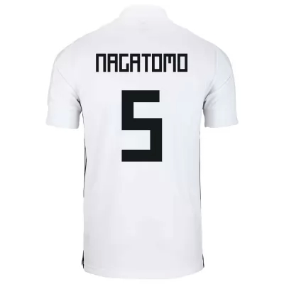 Női Japán labdarúgó-válogatott Yuto Nagatomo #5 Idegenbeli Fehér 2021 Mez Póló Ing
