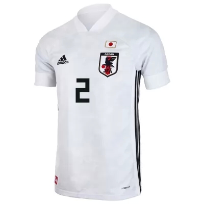 Női Japán labdarúgó-válogatott Naomichi Ueda #2 Idegenbeli Fehér 2021 Mez Póló Ing