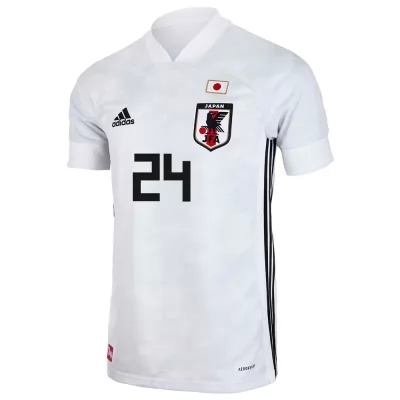 Női Japán labdarúgó-válogatott Kosuke Nakamura #24 Idegenbeli Fehér 2021 Mez Póló Ing