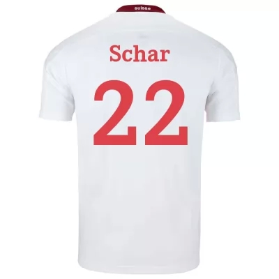 Női Svájci labdarúgó-válogatott Fabian Schar #22 Idegenbeli Fehér 2021 Mez Póló Ing