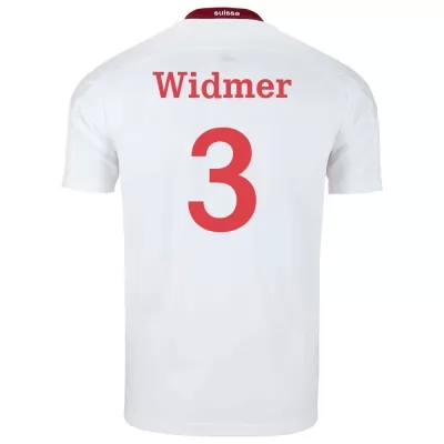 Női Svájci labdarúgó-válogatott Silvan Widmer #3 Idegenbeli Fehér 2021 Mez Póló Ing