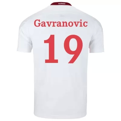 Női Svájci labdarúgó-válogatott Mario Gavranovic #19 Idegenbeli Fehér 2021 Mez Póló Ing