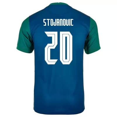Női Szlovén labdarúgó-válogatott Petar Stojanovic #20 Idegenbeli Zöld 2021 Mez Póló Ing