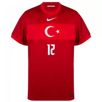 Női Török labdarúgó-válogatott Altay Bayindir #12 Idegenbeli Piros 2021 Mez Póló Ing