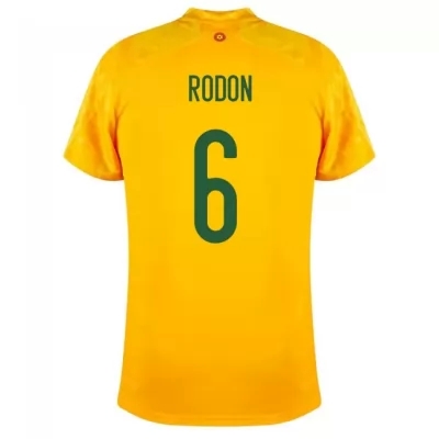 Női Walesi labdarúgó-válogatott Joe Rodon #6 Idegenbeli Sárga 2021 Mez Póló Ing