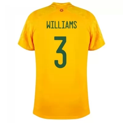 Férfi Walesi labdarúgó-válogatott Neco Williams #3 Idegenbeli Sárga 2021 Mez Póló Ing