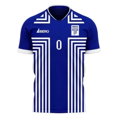 Női Görög labdarúgó-válogatott Anastasios Douvikas #0 Idegenbeli Kék 2021 Mez Póló Ing