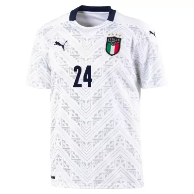 Női Olasz labdarúgó-válogatott Alessandro Florenzi #24 Idegenbeli Fehér 2021 Mez Póló Ing