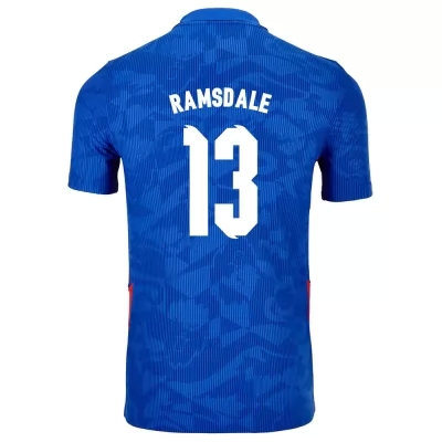 Férfi Angol labdarúgó-válogatott Aaron Ramsdale #13 Idegenbeli Kék 2021 Mez Póló Ing