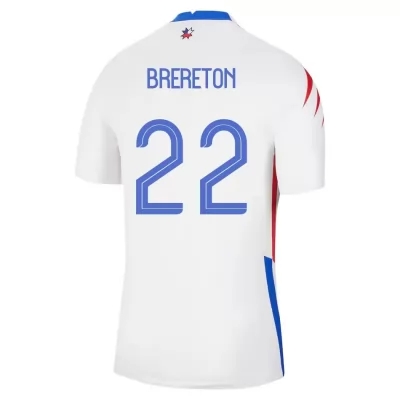 Női Chilei labdarúgó-válogatott Ben Brereton #22 Idegenbeli Fehér 2021 Mez Póló Ing