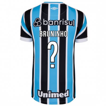 Kandiny Gyermek Bruninho #0 Kék Hazai Jersey 2023/24 Mez Póló Ing