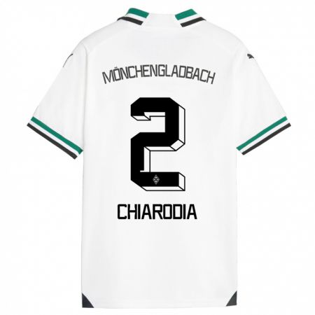 Kandiny Gyermek Fabio Chiarodia #2 Fehér Zöld Hazai Jersey 2023/24 Mez Póló Ing