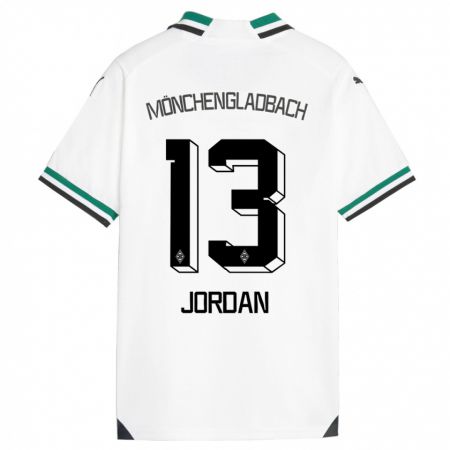 Kandiny Gyermek Jordan #13 Fehér Zöld Hazai Jersey 2023/24 Mez Póló Ing