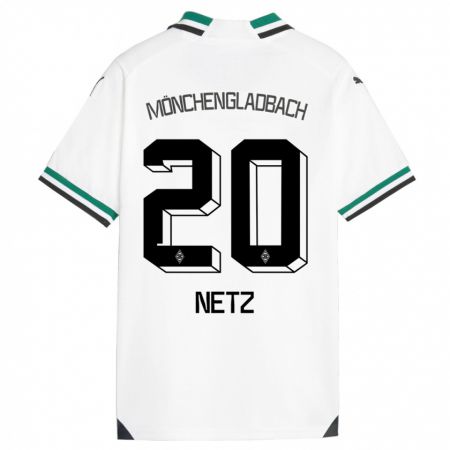 Kandiny Gyermek Luca Netz #20 Fehér Zöld Hazai Jersey 2023/24 Mez Póló Ing
