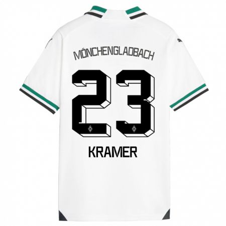 Kandiny Gyermek Christoph Kramer #23 Fehér Zöld Hazai Jersey 2023/24 Mez Póló Ing