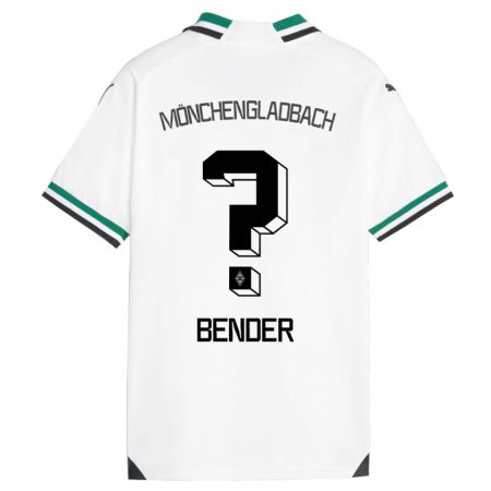 Kandiny Gyermek Maurice Bender #0 Fehér Zöld Hazai Jersey 2023/24 Mez Póló Ing