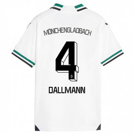 Kandiny Gyermek Pauline Dallmann #4 Fehér Zöld Hazai Jersey 2023/24 Mez Póló Ing