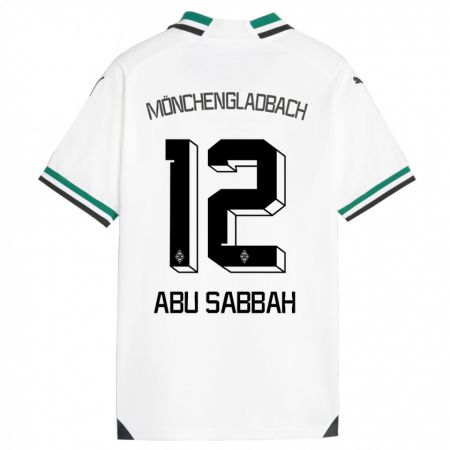 Kandiny Gyermek Sarah Abu Sabbah #12 Fehér Zöld Hazai Jersey 2023/24 Mez Póló Ing