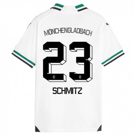 Kandiny Gyermek Sarah Schmitz #23 Fehér Zöld Hazai Jersey 2023/24 Mez Póló Ing