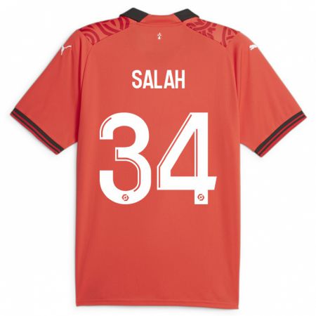 Kandiny Gyermek Ibrahim Salah #34 Piros Hazai Jersey 2023/24 Mez Póló Ing