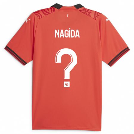 Kandiny Gyermek Mahamadou Nagida #0 Piros Hazai Jersey 2023/24 Mez Póló Ing