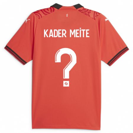 Kandiny Gyermek Mohamed Kader Meïté #0 Piros Hazai Jersey 2023/24 Mez Póló Ing