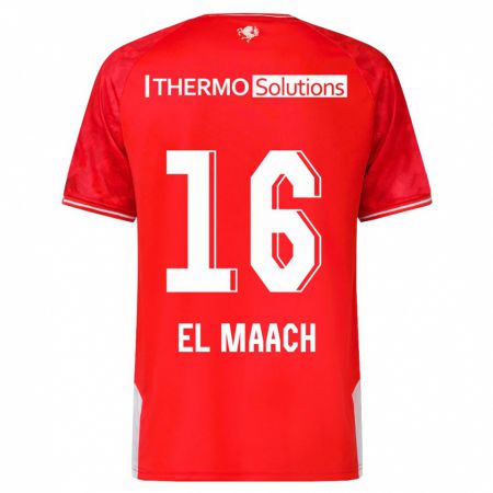 Kandiny Gyermek Issam El Maach #16 Piros Hazai Jersey 2023/24 Mez Póló Ing