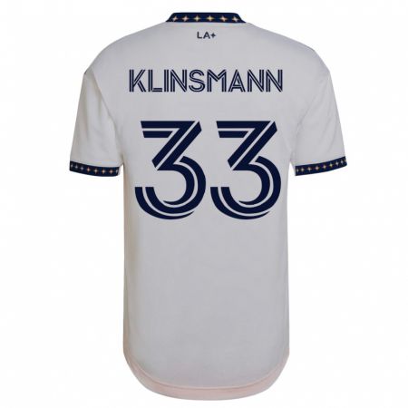Kandiny Gyermek Jonathan Klinsmann #33 Fehér Hazai Jersey 2023/24 Mez Póló Ing
