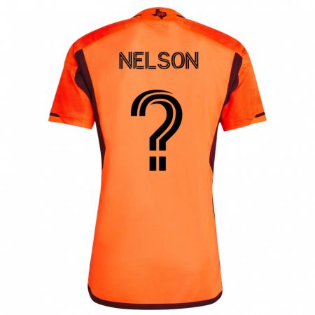 Kandiny Gyermek Michael Nelson #0 Narancs Hazai Jersey 2023/24 Mez Póló Ing