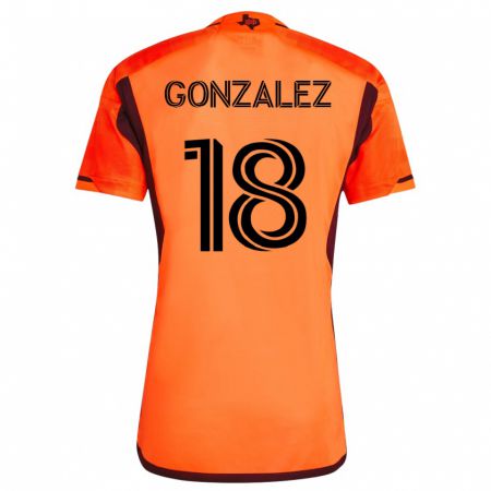Kandiny Gyermek Diego Gonzalez #18 Narancs Hazai Jersey 2023/24 Mez Póló Ing