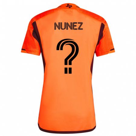 Kandiny Gyermek José Núñez #0 Narancs Hazai Jersey 2023/24 Mez Póló Ing