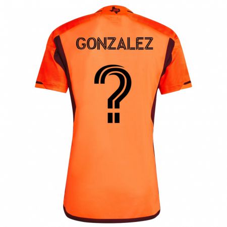 Kandiny Gyermek Axel Gonzalez #0 Narancs Hazai Jersey 2023/24 Mez Póló Ing
