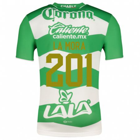 Kandiny Gyermek Luis De La Mora #201 Zöld Hazai Jersey 2023/24 Mez Póló Ing