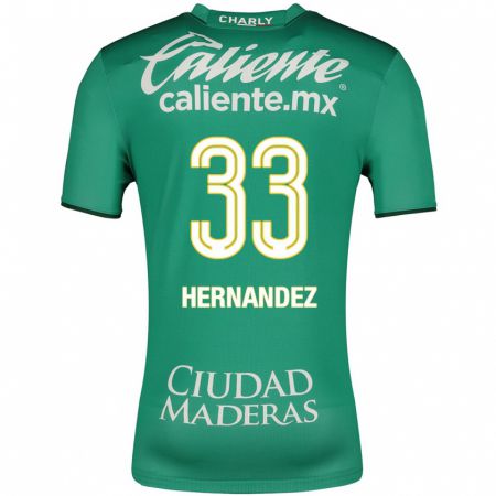 Kandiny Gyermek Pedro Hernández #33 Zöld Hazai Jersey 2023/24 Mez Póló Ing