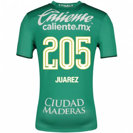 Kandiny Gyermek Moisés Juárez #205 Zöld Hazai Jersey 2023/24 Mez Póló Ing