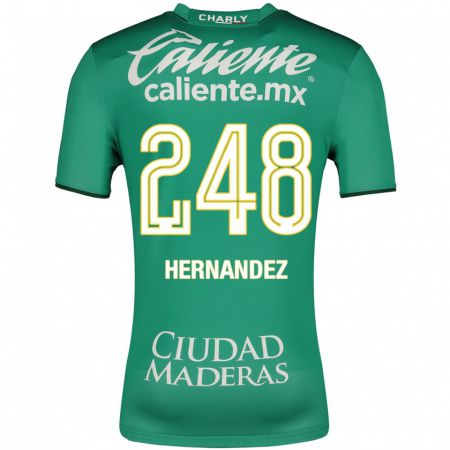 Kandiny Gyermek Fernando Hernández #248 Zöld Hazai Jersey 2023/24 Mez Póló Ing