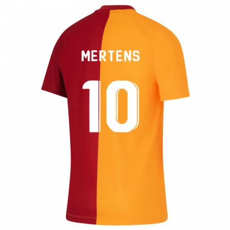 Kandiny Gyermek Dries Mertens #10 Narancs Hazai Jersey 2023/24 Mez Póló Ing