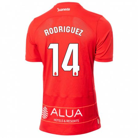 Kandiny Gyermek Diego Rodríguez #14 Piros Hazai Jersey 2023/24 Mez Póló Ing