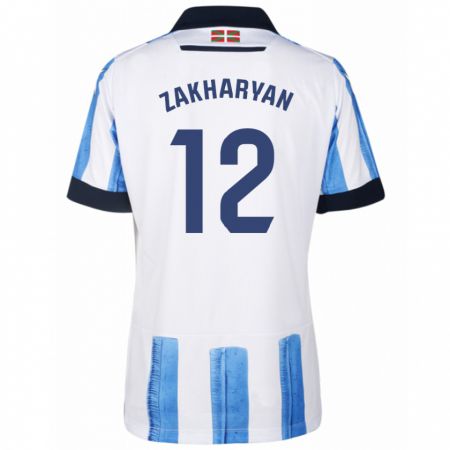 Kandiny Gyermek Arsen Zakharyan #12 Kék Fehér Hazai Jersey 2023/24 Mez Póló Ing