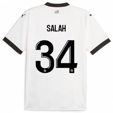 Kandiny Gyermek Ibrahim Salah #34 Fehér Idegenbeli Jersey 2023/24 Mez Póló Ing