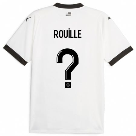 Kandiny Gyermek Léo Rouillé #0 Fehér Idegenbeli Jersey 2023/24 Mez Póló Ing