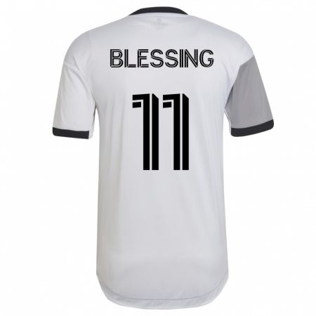 Kandiny Gyermek Latif Blessing #11 Fehér Idegenbeli Jersey 2023/24 Mez Póló Ing