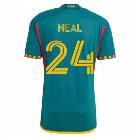 Kandiny Gyermek Jalen Neal #24 Zöld Idegenbeli Jersey 2023/24 Mez Póló Ing