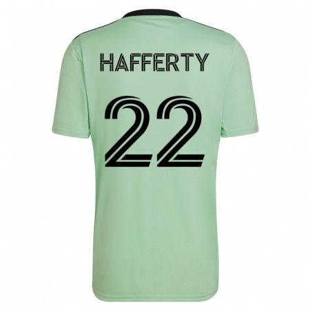 Kandiny Gyermek Joe Hafferty #22 Világos Zöld Idegenbeli Jersey 2023/24 Mez Póló Ing